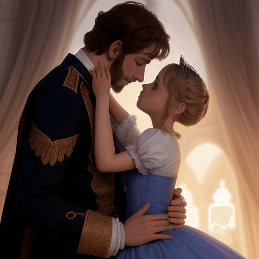 AI generated: Un romance en un mundo de fantasía con un príncipe y
una princesa