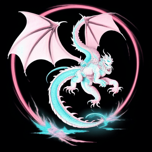 AI generated: 
Japanese dragon drawing, in anime style, uhd image, anime representations, digital art, neon, white...