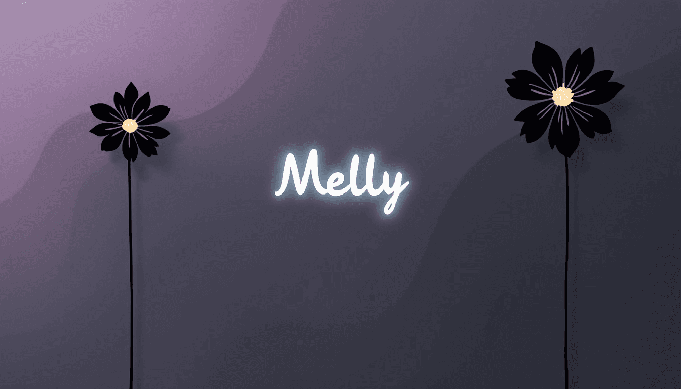 AI generated: Create a minimalist design featuring two cartoonish or anime-style black flowers located in two alte...