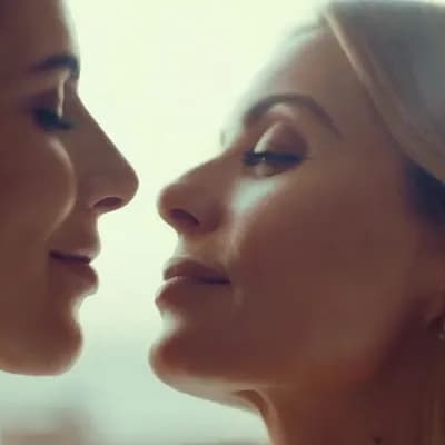 AI generated video: lesbian kissing