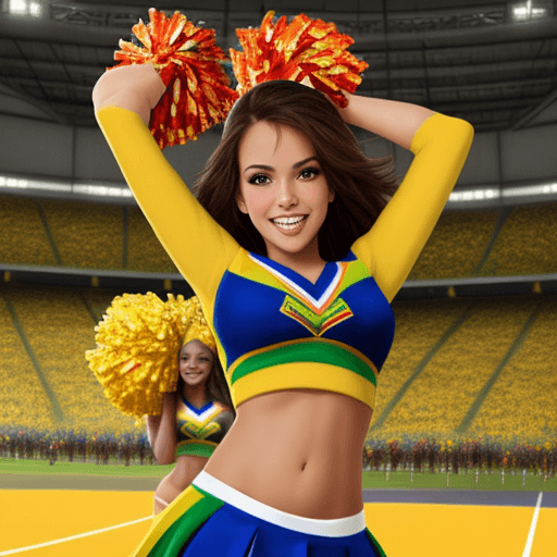 AI generated: brazilian, cheerleader