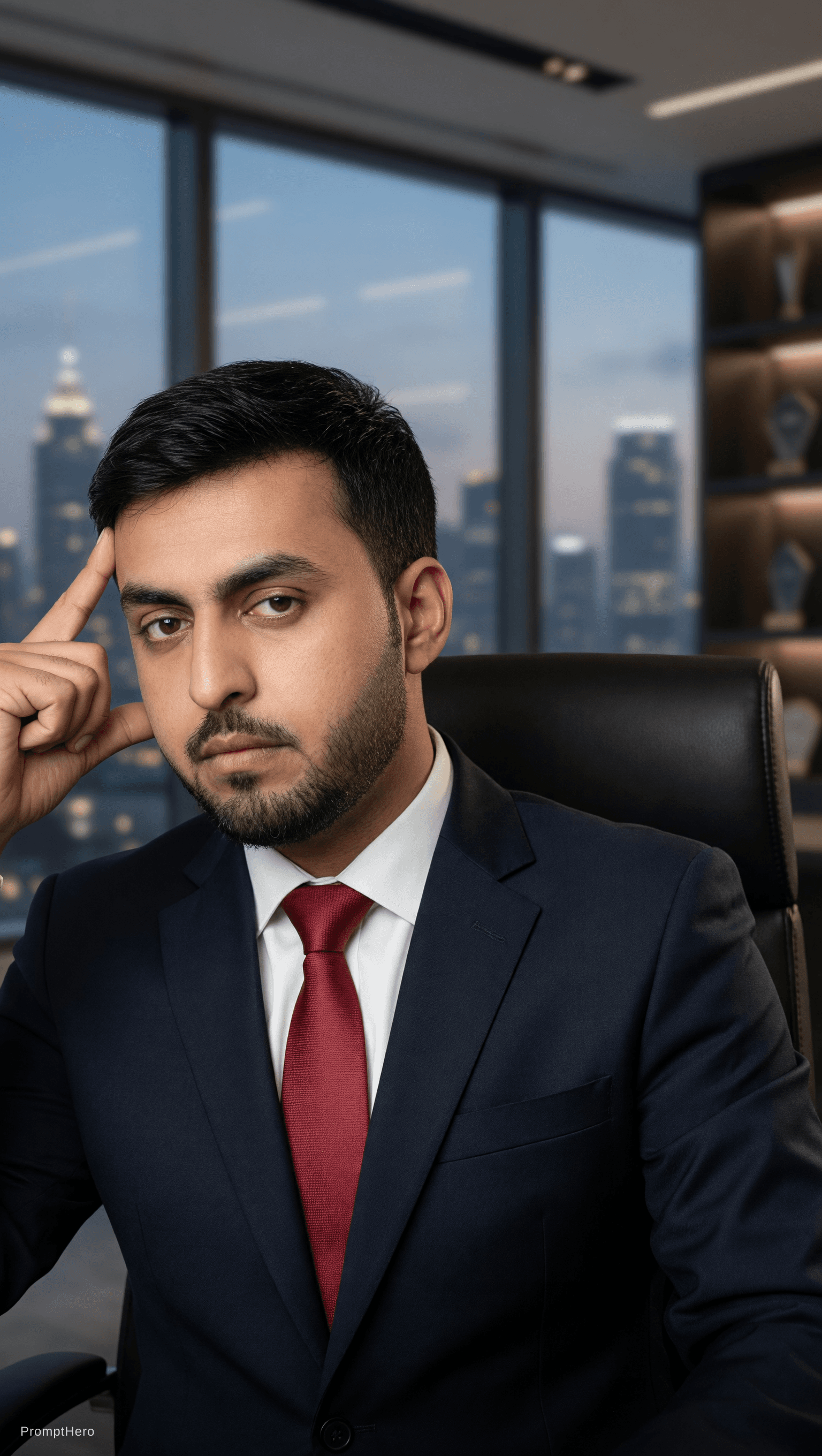 AI generated: Convert my photo to a business man photo 