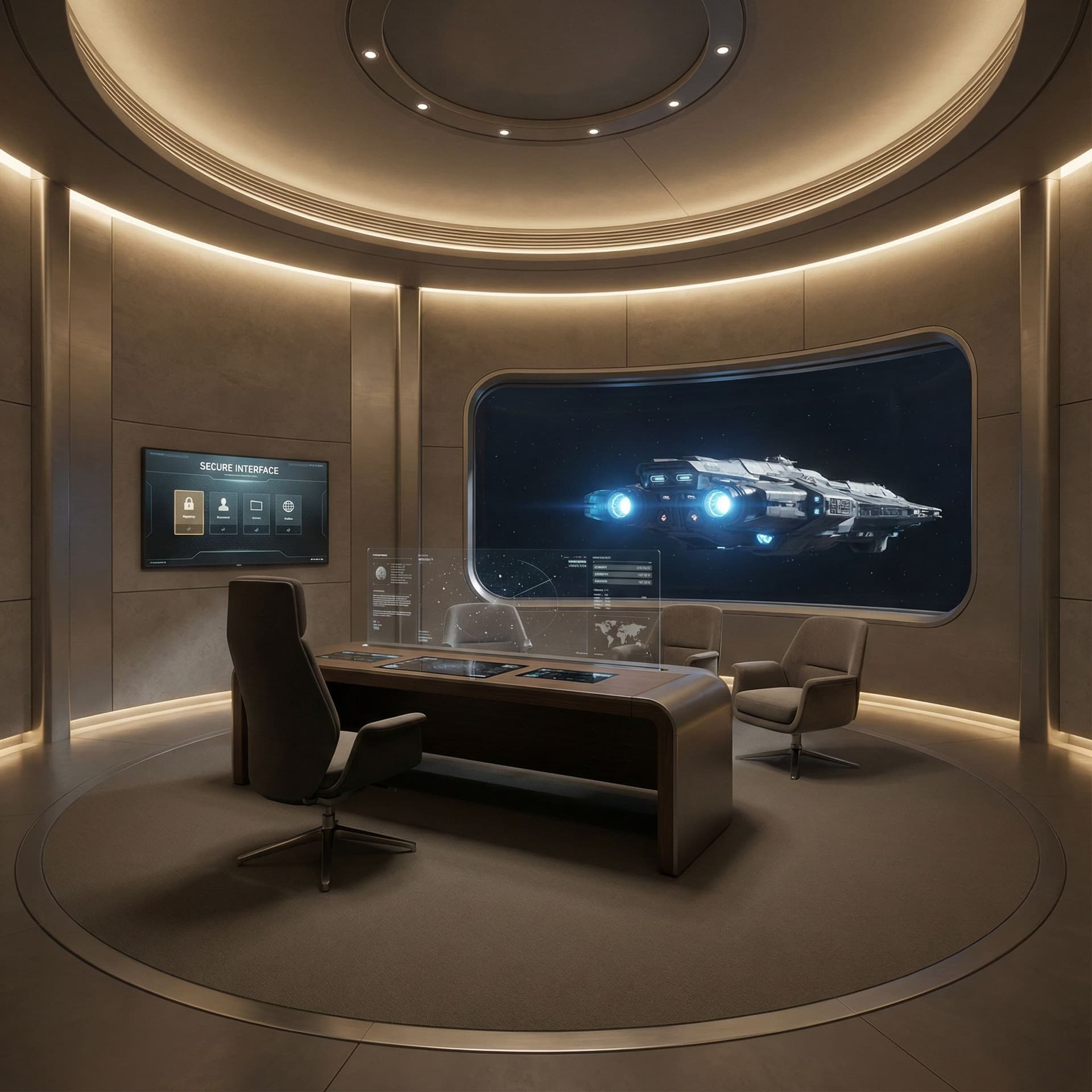 AI generated: Use Reference Images to imagine, 
Prompt — The Warden’s Sanctum (High Warden Command Space)

Here is...