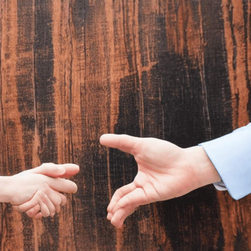 AI generated: two people are shaking hand