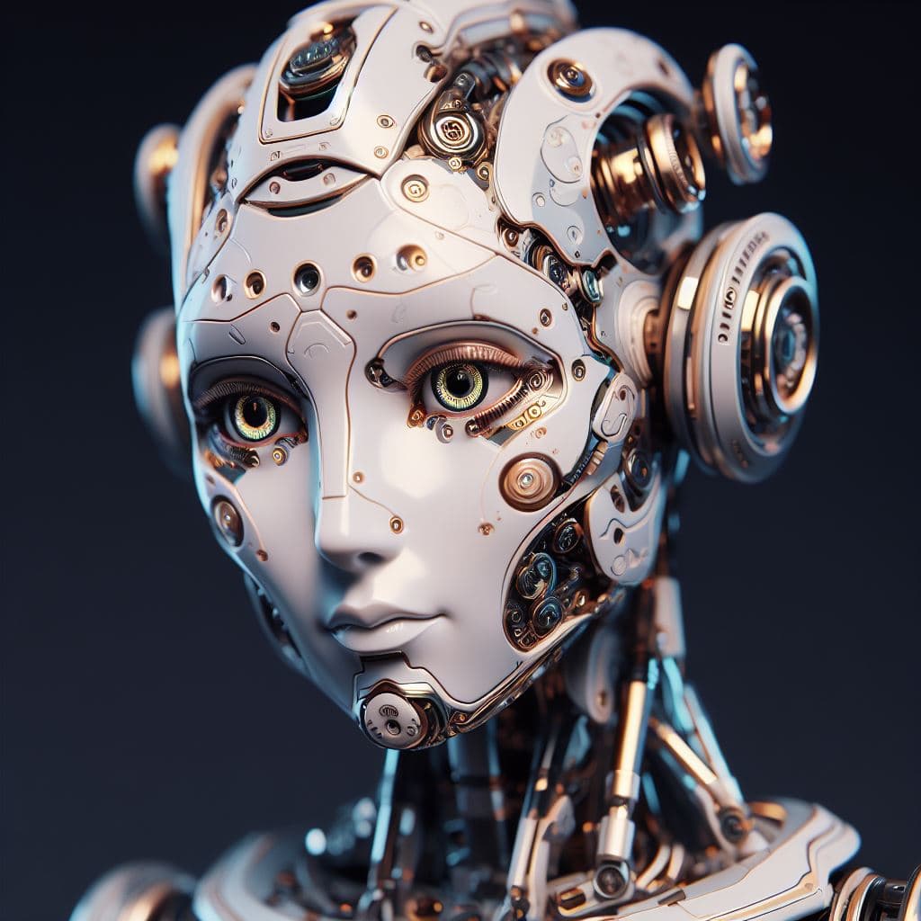 AI generated: 3d render, best quality, ultra realic, ultimate detailed, dynamic low angle, half-body shot : stunni...