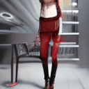 AI generated: (25:1.3) year old (sexy:1.3) (asian:1.1) (woman:1.1) with (dark:1.2) short hair, red eye shadow, wea...