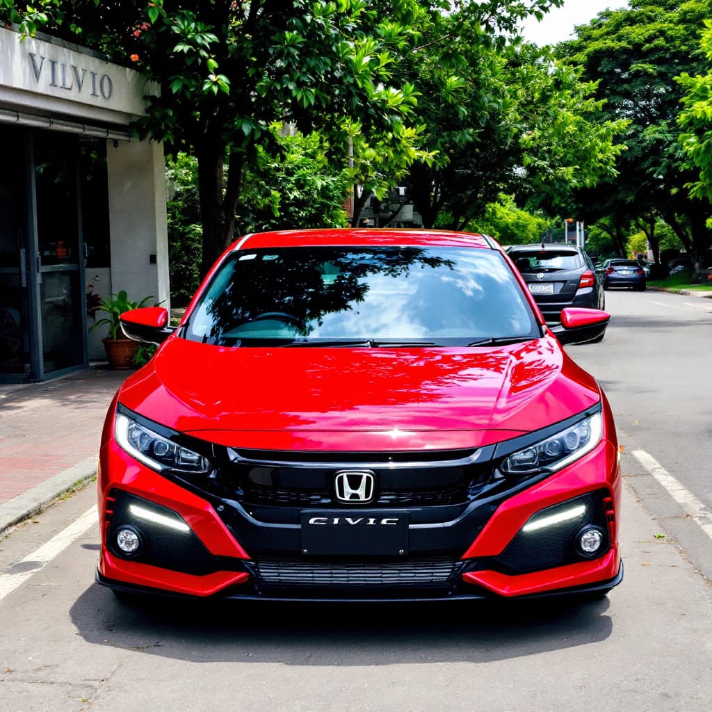 AI generated: HONDA Civic IX gen Milano Red