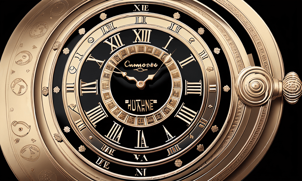 AI generated: The background is the traditional circular watch with Hour's hand and English numbers. 
This watch s...