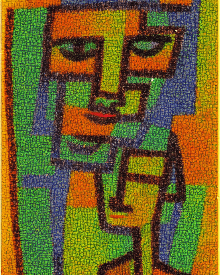 AI generated: Portrait made in Klee style