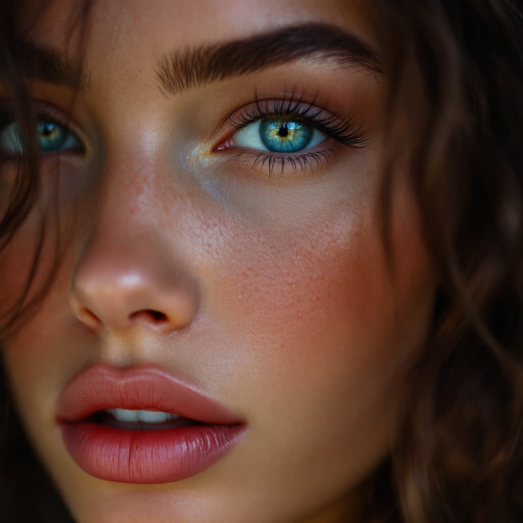 AI generated: close-up of a stunning fashion model, ultra-realistic portrait, shot on a Sony A7III, high quality -...
