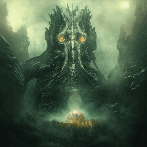 AI generated: Woman, legends of cryptids, night, ruins, dark fantasy, hd, elegant, artstation, concept art, sharp ...