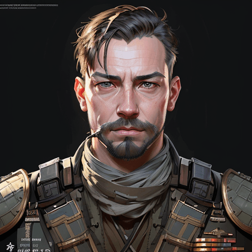 AI generated: hyperrealistic portrait of male tank commander| full shot| detailed face| symmetric| intricate| real...