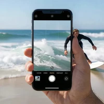 AI generated video: Animate the surfer in slow motion