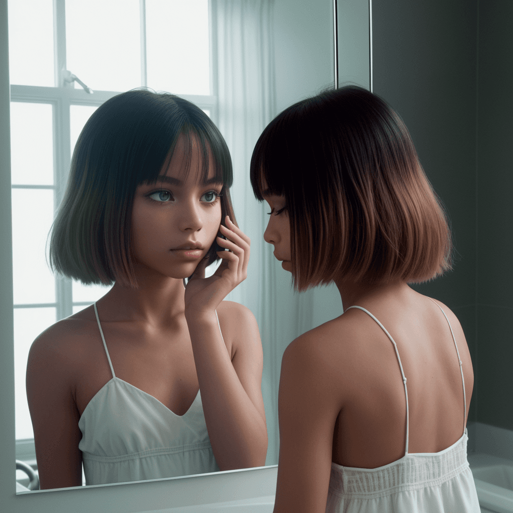 AI generated: by Norman Ackroyd ,colored_film_photography,depth of field,detailed ,a photo of gorgeous a girl look...