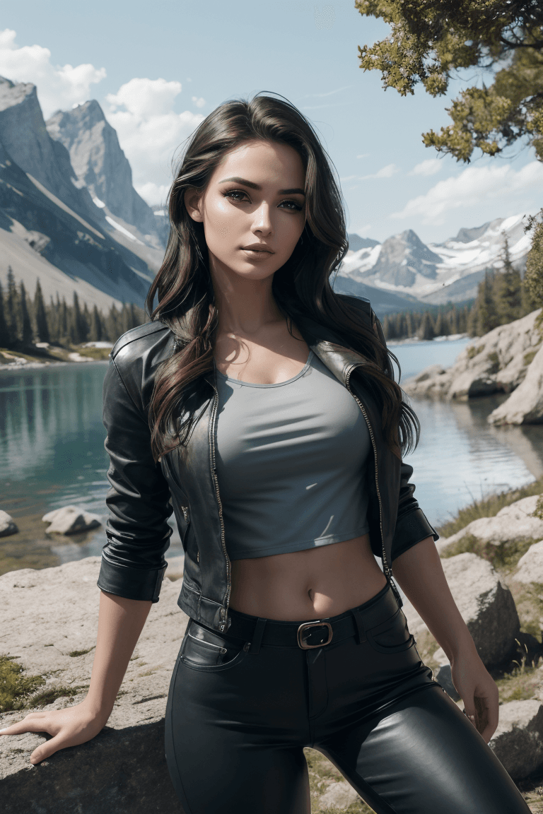 AI generated: Stunning young woman, (italian:0.3, Celtic:0.3, Romanian:0.4), beautiful girl, 25 years old, surviva...