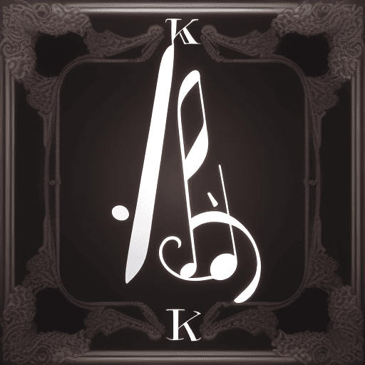 AI generated: K musical note elegant 