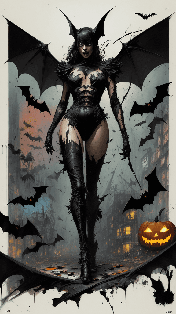 AI generated: (masterpiece)
(best quality)
(ultra-detailed)
(best illustration)
black bat by John Berkey 
colorful...