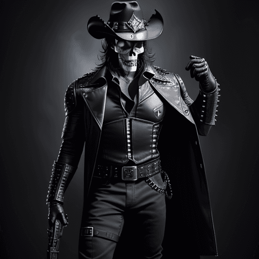 AI generated: male, Hispanic, villain, demon skull ((fiery)), full body portrait, highly detailed, without blur, b...