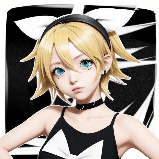 AI generated: Kagamine Rin anime style