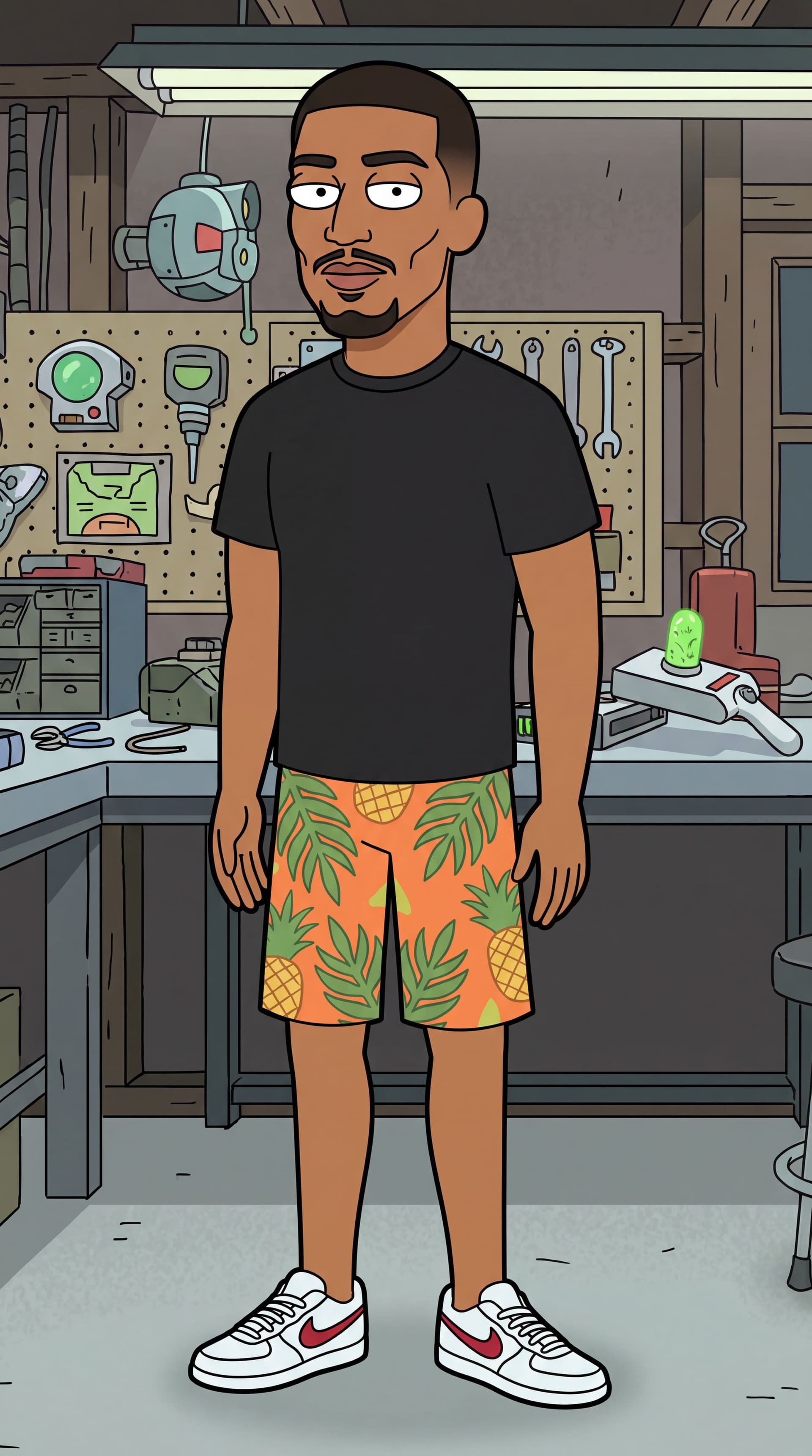 AI generated: Generate full-body cartoon characters in the iconic Rick and Morty animation style. Create based on ...