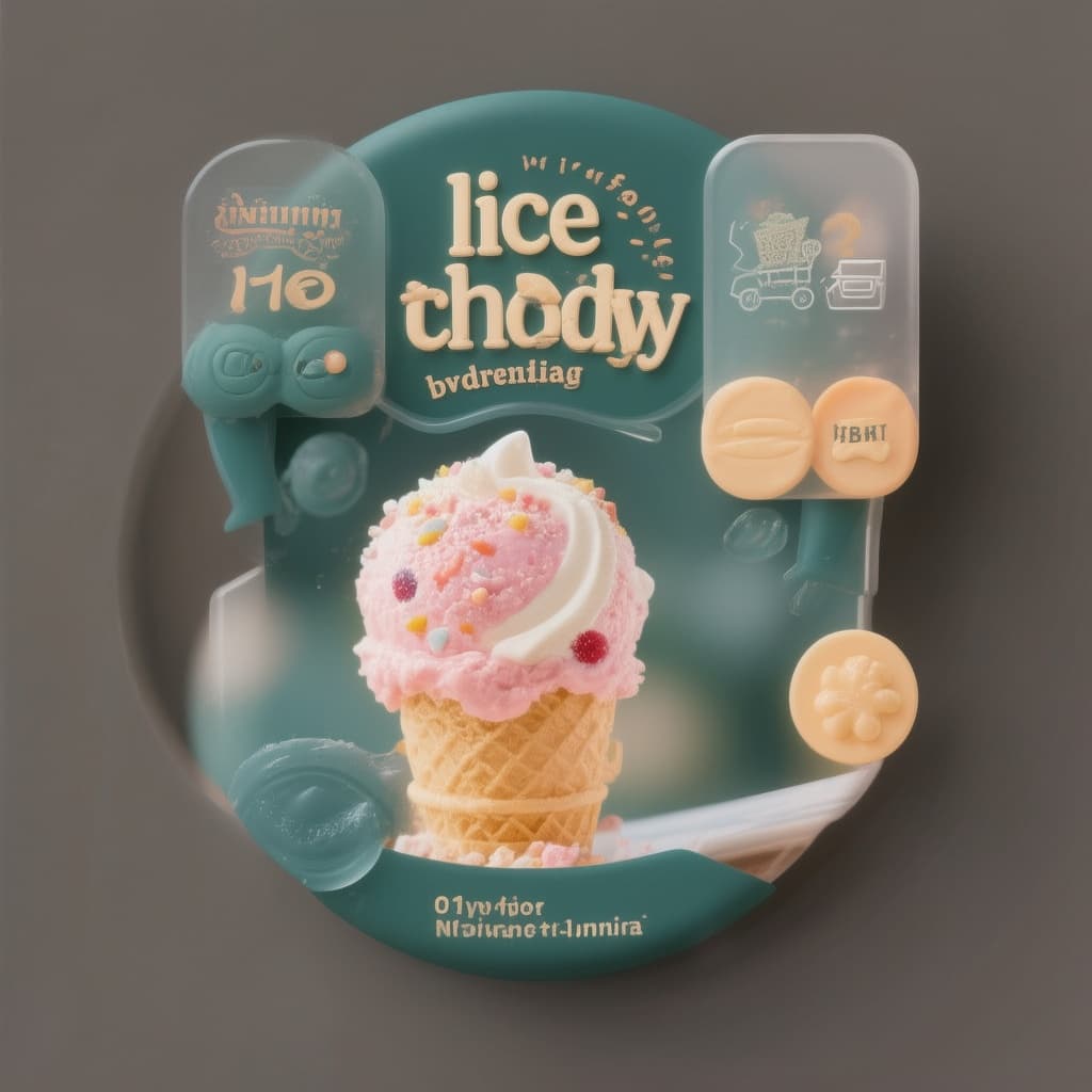 AI generated: ui ux for icecreamshop mobile app behance dribbble beautiful color pallete