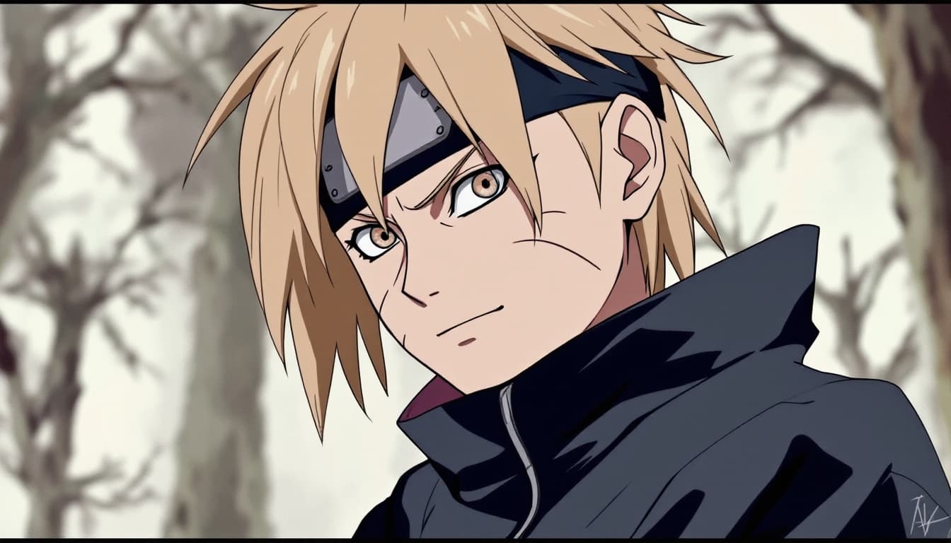 AI generated: ino do desenho naruto 
com a cabeça levemente inclinada para cima com um olhar sedutor e a lingua pa...