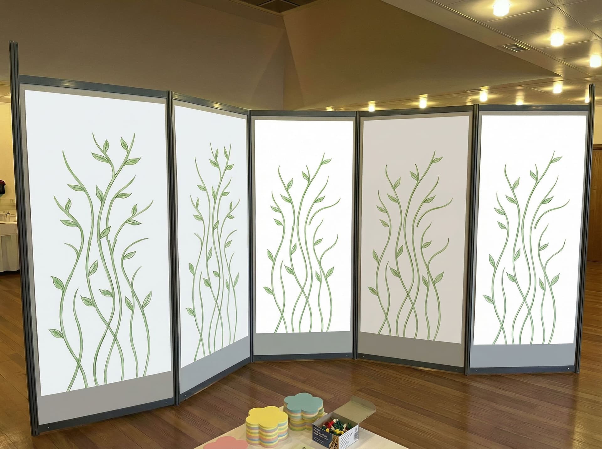 AI generated: Create a printable version of the stems background in 1x2m, Just give me ONE of the 5 to be able to ...