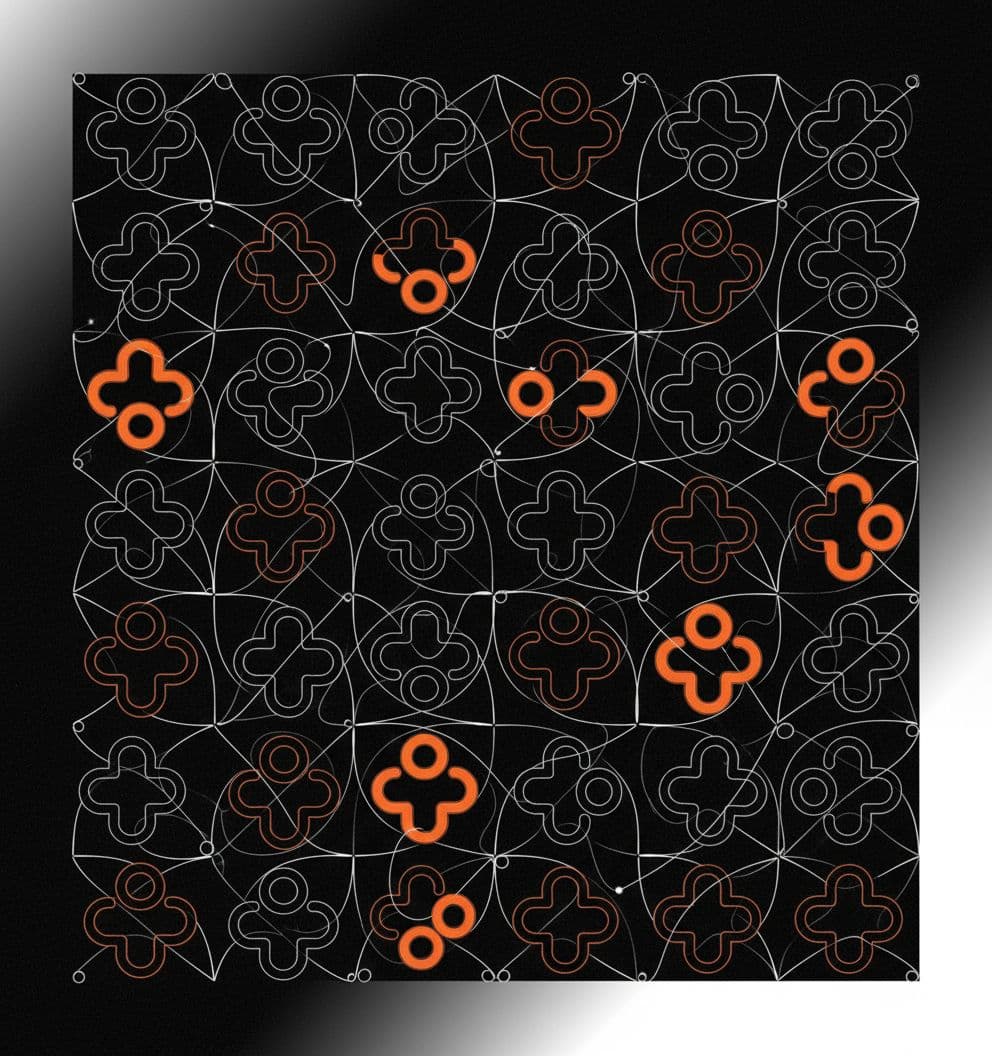 AI generated: Create an interesting line background pattern using this image.