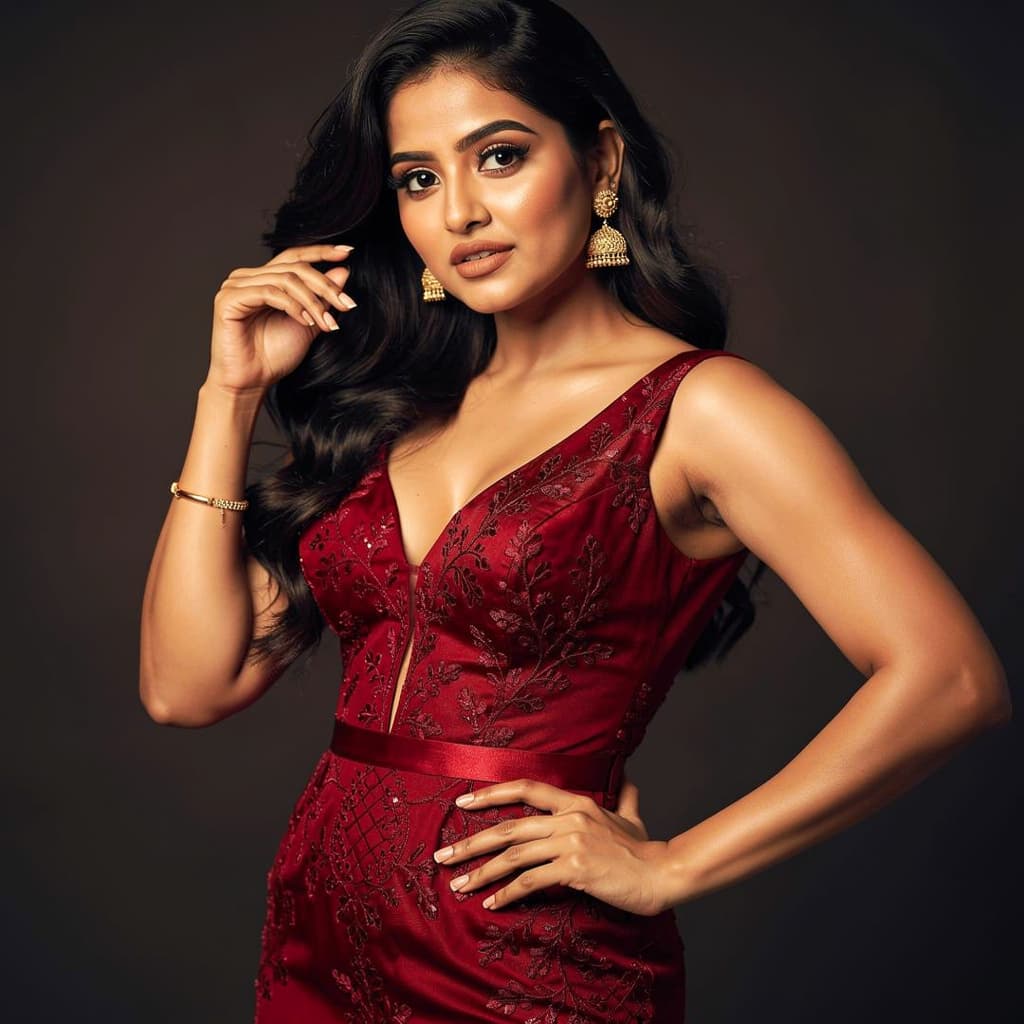 AI generated: gorgeous beautiful indian actress giving a pose