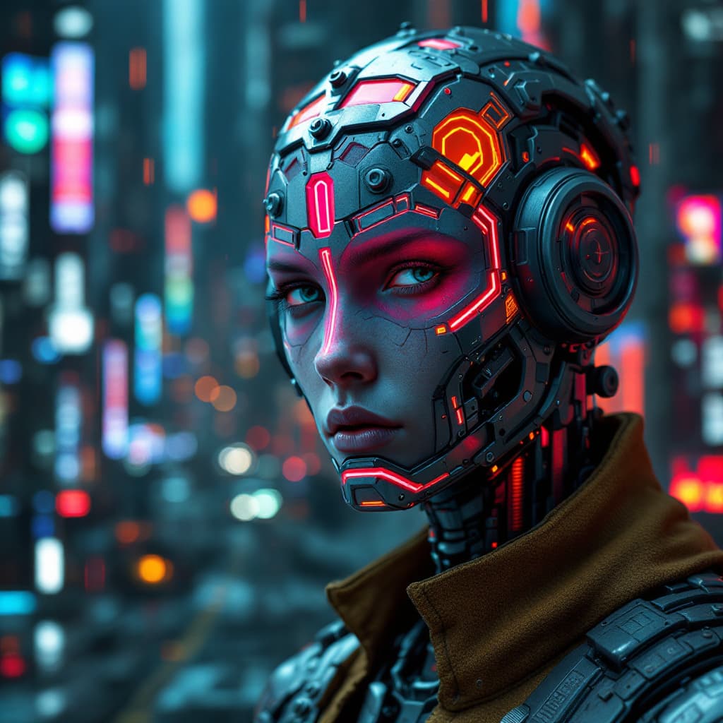 AI generated: android android games for ios or android, in the style of tristan eaton, cyberpunk dystopia, meticul...