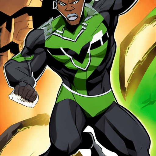 AI generated: Ben 10 as black panther