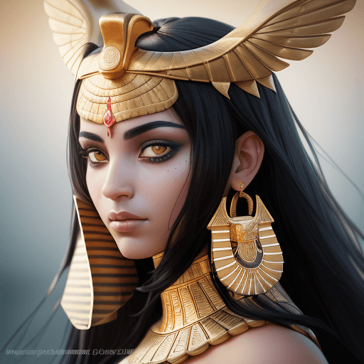 AI generated: Isis god of egypt ::5 Premium Portrait Photography::4 well-lit, sharp-focus, high-quality, artistic,...