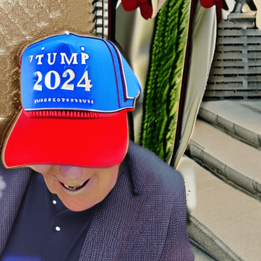AI generated: Trump 2024! ! ELECTION WINNER! ! wearing a MAGA HAT!