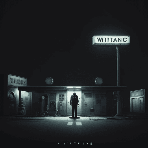AI generated: Create a cover for the music album whiteprinzzz artist , The album should convey a dark and gloomy, ...