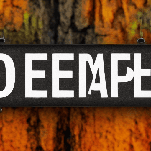 AI generated: Image of a sign with "Deep learning" text on it