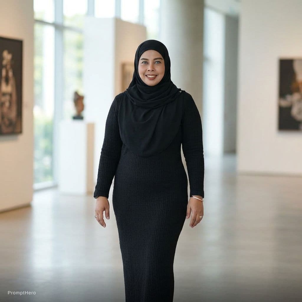 AI generated: Girl, chubby, tight dress
