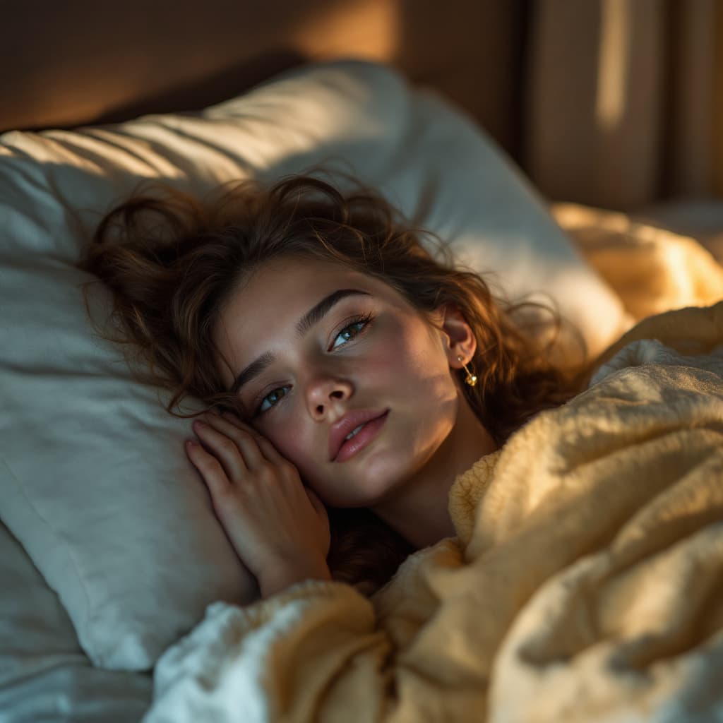 AI generated: Girl in bed