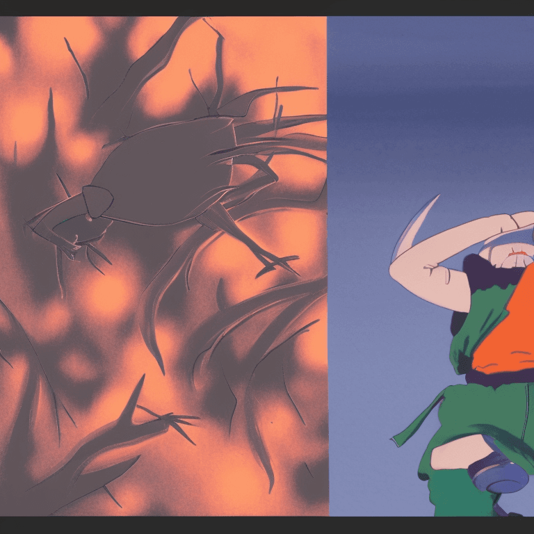 AI generated: anime, hand-drawn and cel animation techniques, NARUTO WITH KURAMA, natural design, beautifully rend...