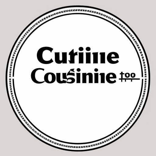 AI generated: a round logo of a cuisine company with a desirable meal 