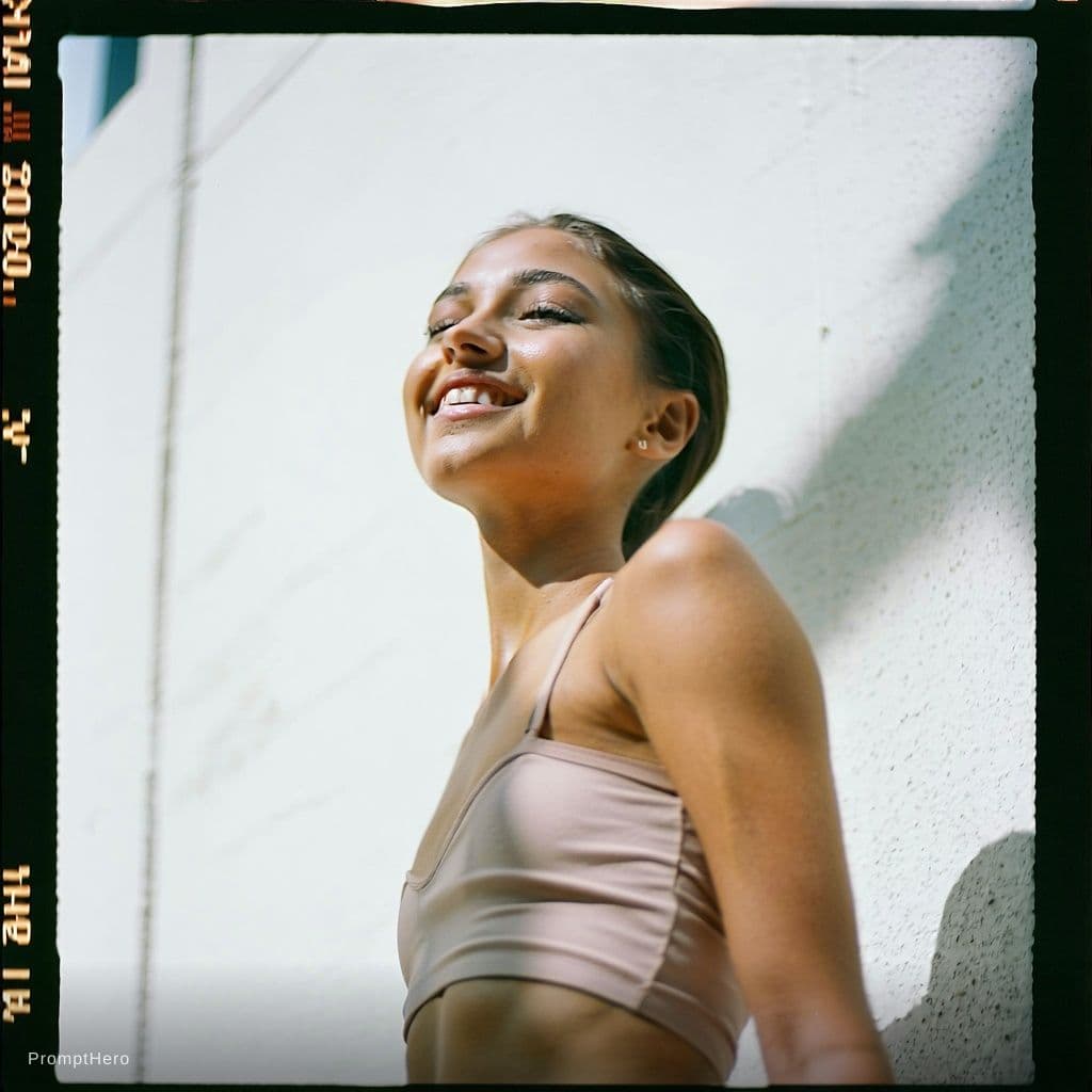AI generated: A professional photograph showcases one of the most beautiful girls globally, utilizing pinhole phot...