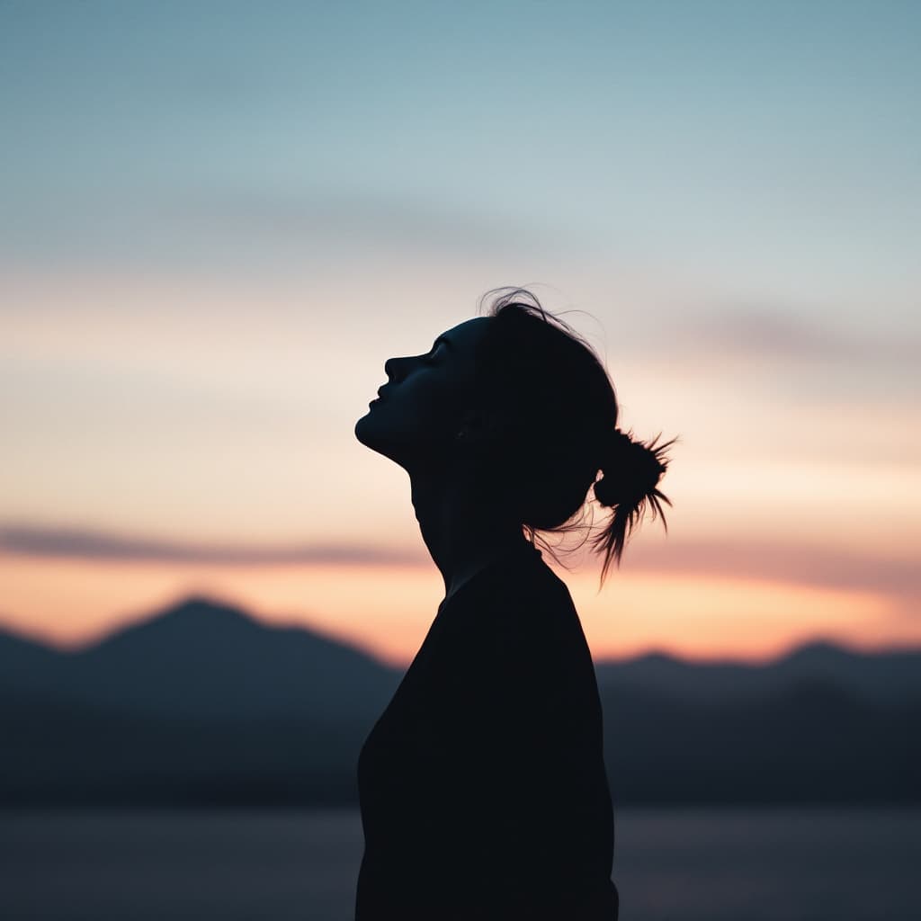 AI generated: A serene minimal graphic indicating breath in/breath out dslr, ultra quality, sharp focus, tack shar...