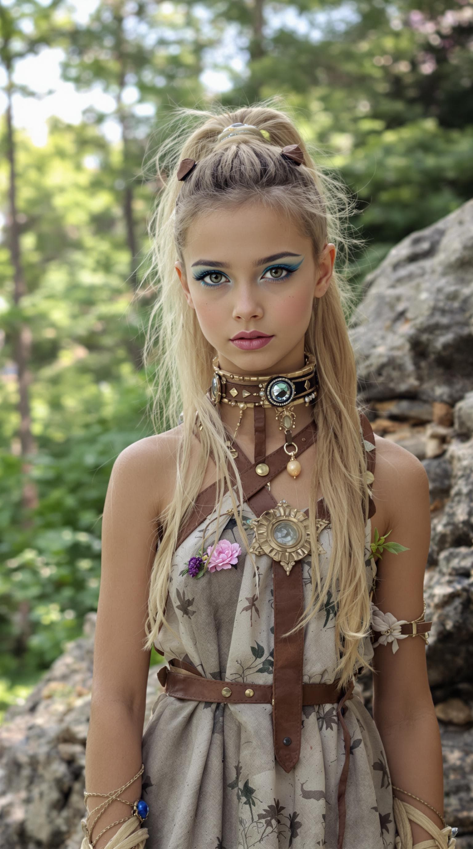 AI generated: a professional photo of a exceptionally beautiful girl in the world, (nine year old),( age 9) (futur...