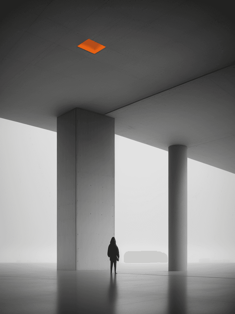 AI generated: Minimalist and modern, architectural photography, Canon EOS 5D Mark IV with a Canon EF 24mm f/1.4L I...