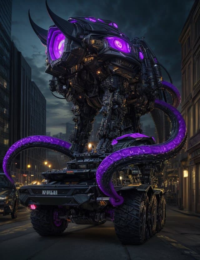 AI generated: ((best quality)), ((masterpiece)), ((realistic)), (detailed), Gigantic Stealthy Scifi Raw Quadrupeda...