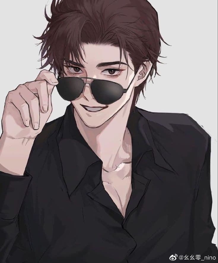AI generated:  anime male bartender in a black suit with a red shirt, with korean hairstyle, ilya kuvshinov style,...
