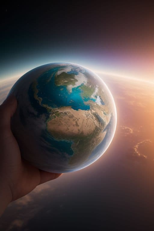 AI generated: a world within a world::5 fantasy art, shot from space, ultra detailed::3