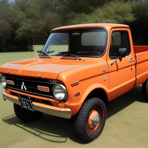 AI generated: Picture of 1970 mitsubishi colt T120 pickup