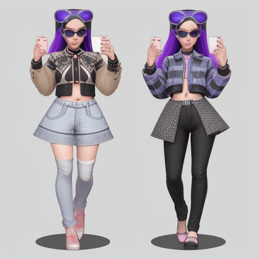 AI generated: Virtual social realm where users showcase avatars replicating their real bodies. Avatars don outfits...