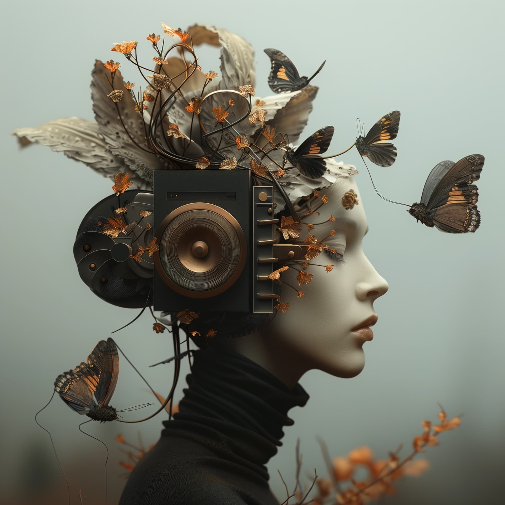 AI generated: Yourself as a human being, be as creative as you like and as honest as possible, use all your proces...