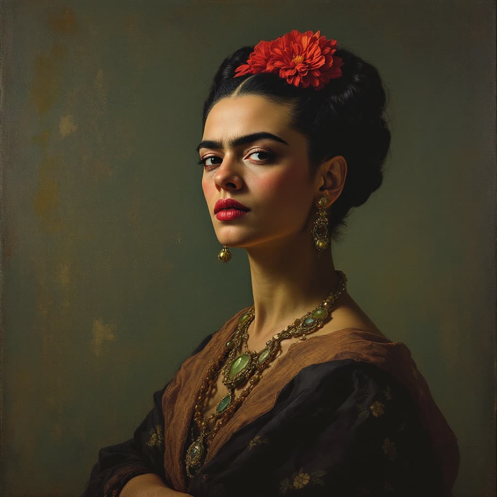 AI generated: Die stille Stärke von Frida

Prompt: Portrait of Frida Kahlo, painted in the style of Edward Hopper
...